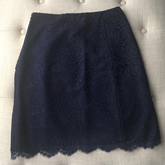 Blumarine Dark Blue Lace Short Skirt Sz 4 US $395 - Picture 4 of 13